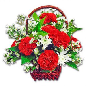 กระเช้าดอกไม้สด – แห้ง ราคา 1,000 บาท